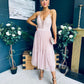 Ally Occasion Tulle Midi Dress Blush