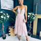 Ally Occasion Tulle Midi Dress Blush