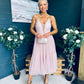 Ally Occasion Tulle Midi Dress Blush