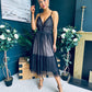 Ally Occasion Tulle Midi Dress Black