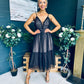 Ally Occasion Tulle Midi Dress Black