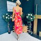 Bella Banded Midi Dress Floral Amber