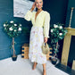 Terrie Plunge Neck Midi Dress Yellow