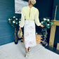 Terrie Plunge Neck Midi Dress Yellow
