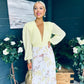 Terrie Plunge Neck Midi Dress Yellow