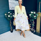 Terrie Plunge Neck Midi Dress Yellow