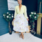 Terrie Plunge Neck Midi Dress Yellow