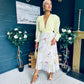 Terrie Plunge Neck Midi Dress Yellow