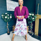 Terrie Plunge Neck Midi Dress Berry