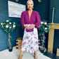 Terrie Plunge Neck Midi Dress Berry