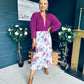 Terrie Plunge Neck Midi Dress Berry