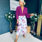 Terrie Plunge Neck Midi Dress Berry
