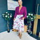 Terrie Plunge Neck Midi Dress Berry