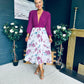 Terrie Plunge Neck Midi Dress Berry
