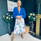 Terrie Plunge Neck Midi Dress Blue