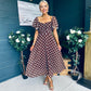Aoibhe Detailed Midi Dress Coco Polka M