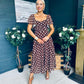 Aoibhe Detailed Midi Dress Coco Polka M