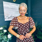 Aoibhe Detailed Midi Dress Coco Polka M