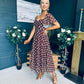 Aoibhe Detailed Midi Dress Coco Polka M