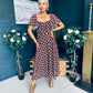 Aoibhe Detailed Midi Dress Coco Polka M