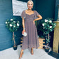 Aoibhe Detailed Midi Dress Coco Polka S