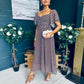 Aoibhe Detailed Midi Dress Coco Polka S