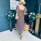 Aoibhe Detailed Midi Dress Coco Polka S