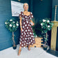 Aoibhe Detailed Midi Dress Coco Polka L