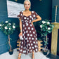 Aoibhe Detailed Midi Dress Coco Polka L