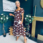 Aoibhe Detailed Midi Dress Coco Polka L