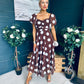Aoibhe Detailed Midi Dress Coco Polka L