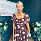 Aoibhe Detailed Midi Dress Coco Polka L