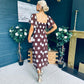 Aoibhe Detailed Midi Dress Coco Polka L
