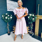Jackie Floral Detail Occasion Midi Dress Pwr Pink