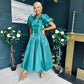 Felicity Detailed Occasion Midi Dress Forest