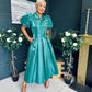 Felicity Detailed Occasion Midi Dress Forest