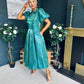 Felicity Detailed Occasion Midi Dress Forest