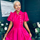 Felicity Detailed Occasion Midi Dress Pink