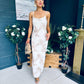 Clarice Detailed Occasion Dress Yellow