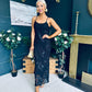 Clarice Detailed Occasion Dress Black/Black