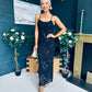 Clarice Detailed Occasion Dress Black/Black