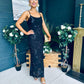 Clarice Detailed Occasion Dress Black/Black