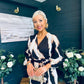 Erin Long Sleeve Split Hem Frill Detail Maxi Dress Animal Print