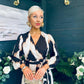 Erin Long Sleeve Split Hem Frill Detail Maxi Dress Animal Print