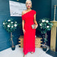 Vienna Occasion Maxi Mech Dress Red