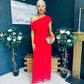 Vienna Occasion Maxi Mech Dress Red