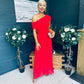 Vienna Occasion Maxi Mech Dress Red