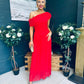 Vienna Occasion Maxi Mech Dress Red