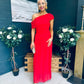 Vienna Occasion Maxi Mech Dress Red