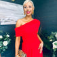 Vienna Occasion Maxi Mech Dress Red